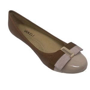 VANELI Salia Cognac Nappa Pink Ballet Flats Slight Heel Padded Women’s 7 NWOT